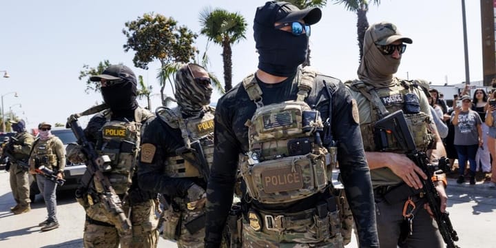 Masked ICE agents.