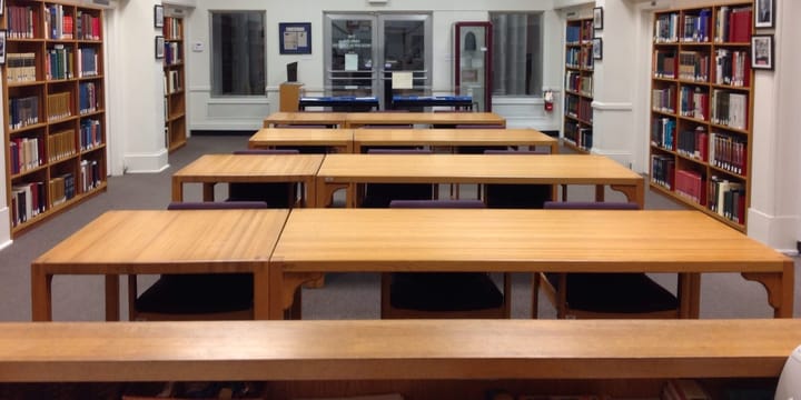 Amistad Reasearch Center reading room.